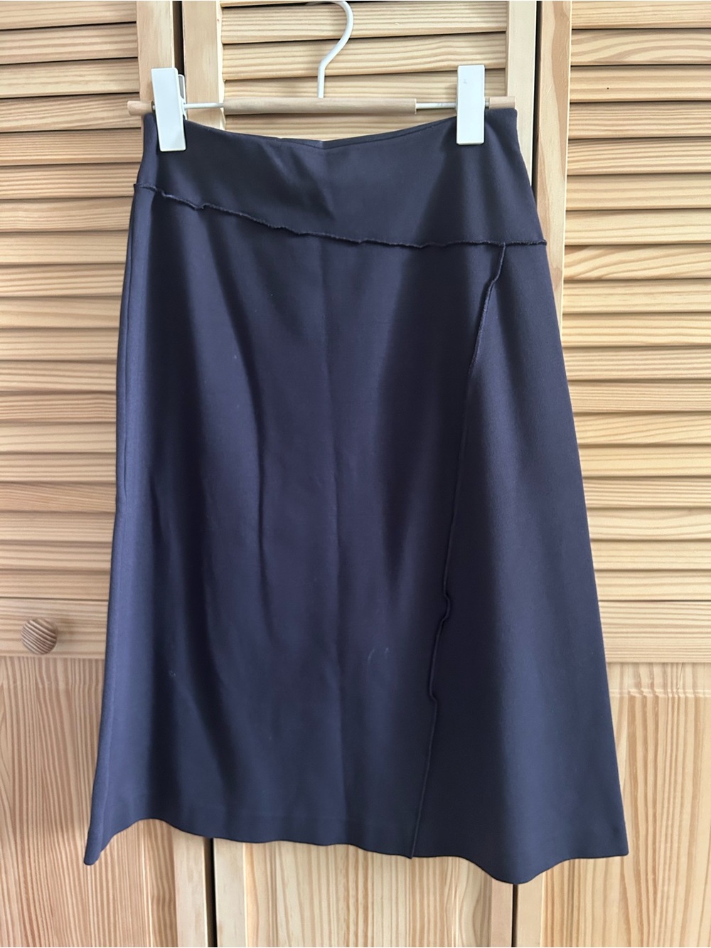 Wolford asymmetric seam midi skirt